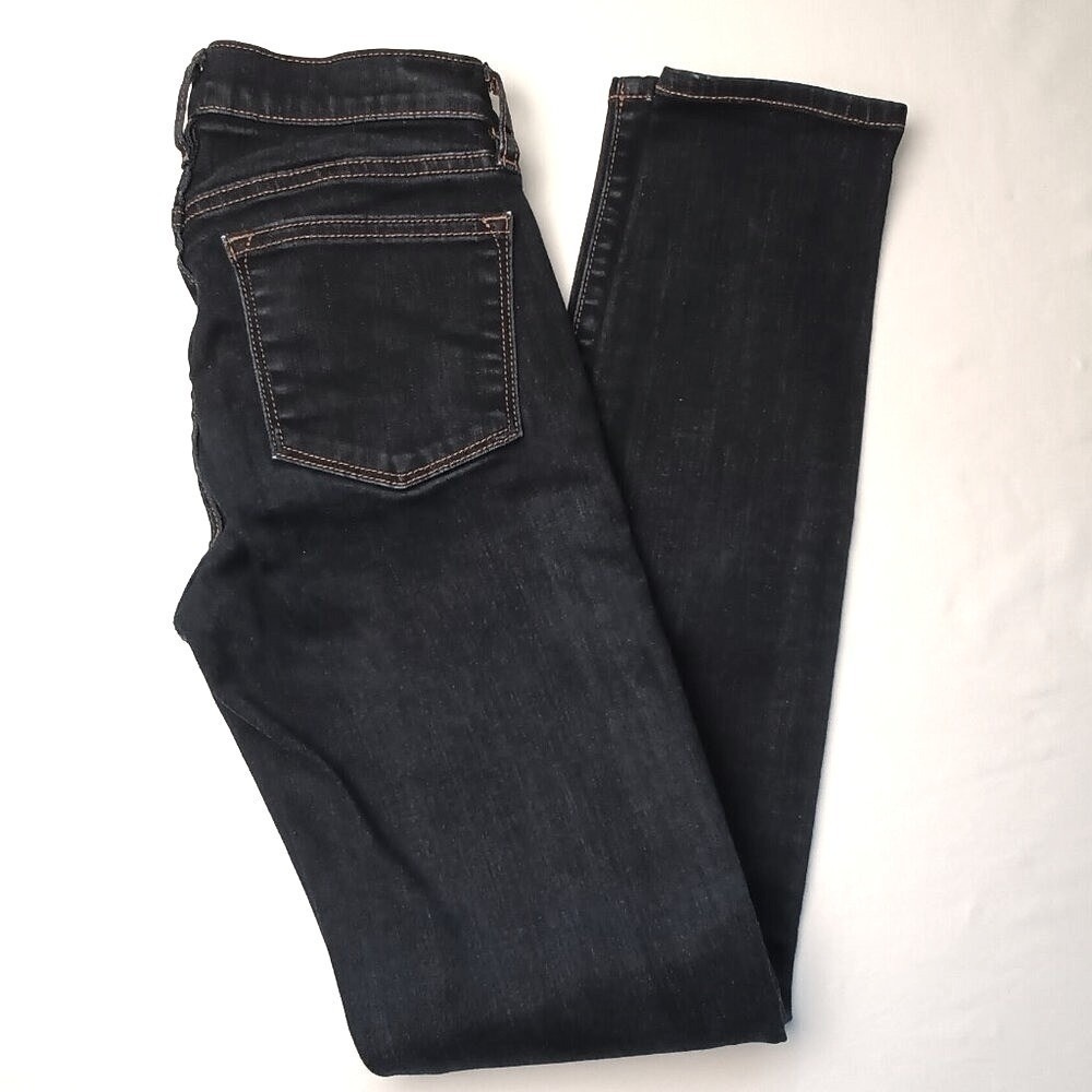 J.Crew Womens Low Rise Stretch Dark Wash Skinny Jeans Size 24/0 Blue Y2K Casual